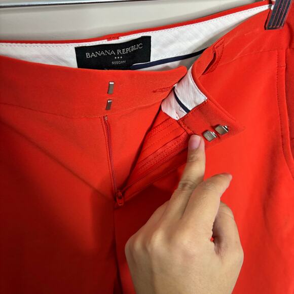 Banana Republic Red Reegan Pants Sz 6P - Picture 5 of 11